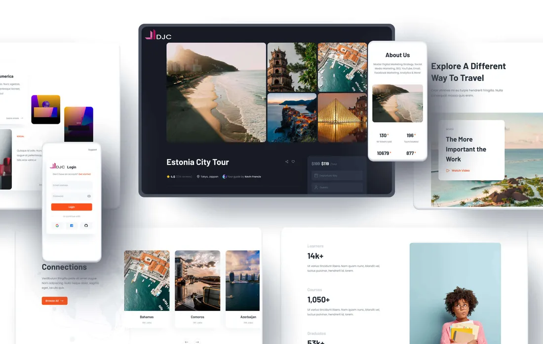 Website and landing page templates